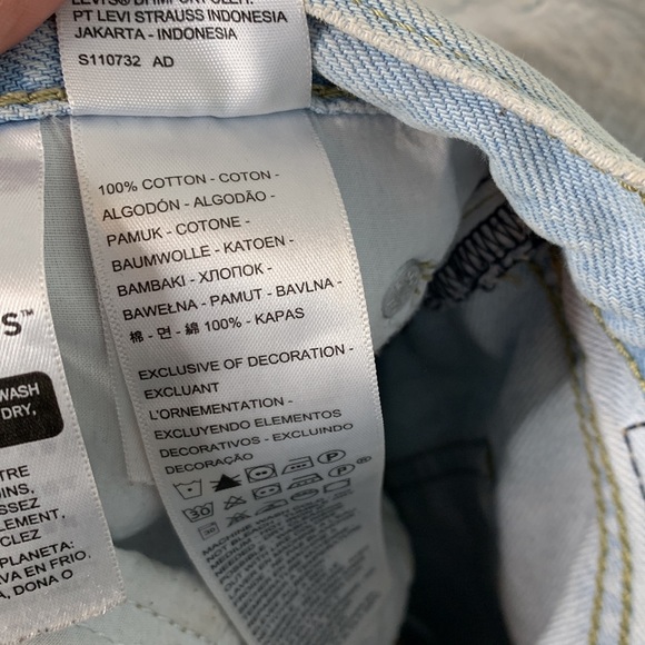 Levi's Low Pro Straight Leg Light Wash Denim Jeans sz 31 - Picture 9 of 9